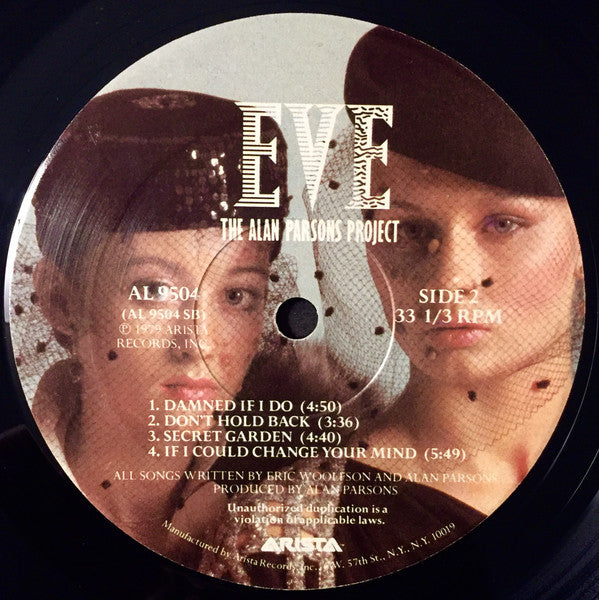 The Alan Parsons Project : Eve (LP, Album, RE, Hub)