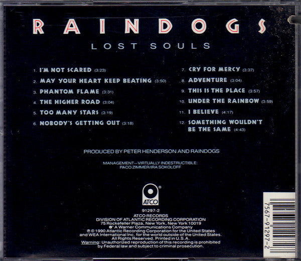 Raindogs (2) : Lost Souls (CD, Album)