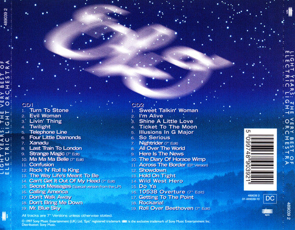 Electric Light Orchestra : Light Years: The Very Best Of Electric Light Orchestra (2xCD, Comp)