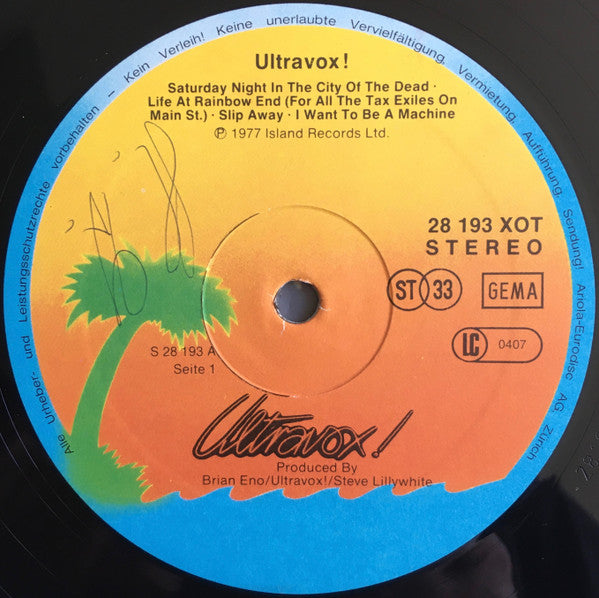 Ultravox : Ultravox! (LP, Album, Ora)