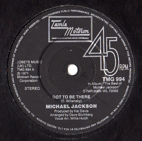 Michael Jackson : Got To Be There / Rockin' Robin (7", RE)