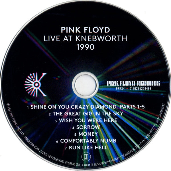 Pink Floyd : Live At Knebworth 1990 (CD, Album)