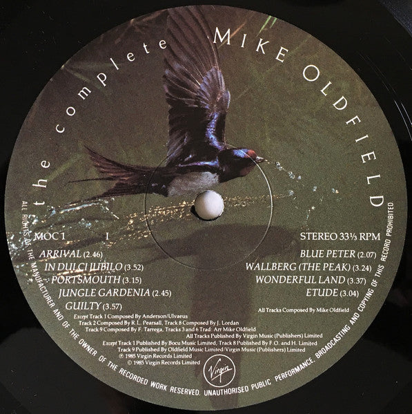 Mike Oldfield : The Complete (2xLP, Comp)
