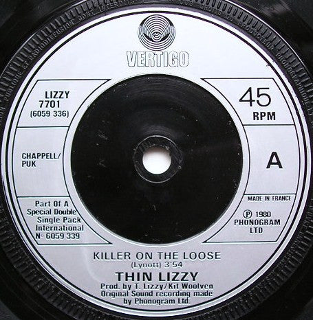 Thin Lizzy : Killer On The Loose (2x7", Single, S/Edition)