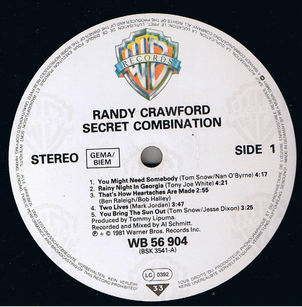 Randy Crawford : Secret Combination (LP, Album)