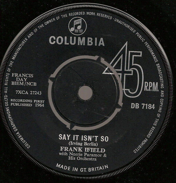 Frank Ifield : Don't Blame Me (7", Single)