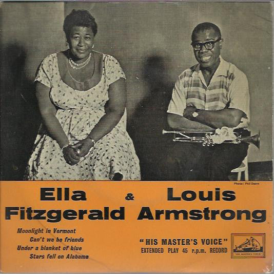 Ella Fitzgerald & Louis Armstrong : Moonlight In Vermont / Can't We Be Friends / Under A Blanket Of Blue / Stars Fell On Alabama (7", EP, Ora)