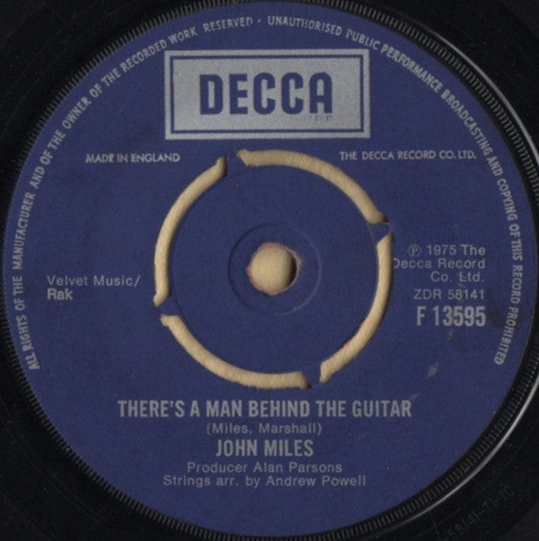 John Miles : Highfly / There's A Man Behind The Guitar (7", Single)