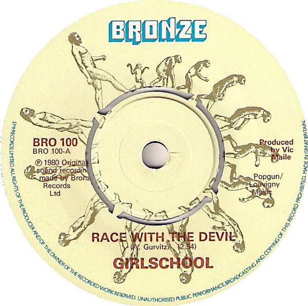 Girlschool : Race With The Devil (7", Single, 4-p)