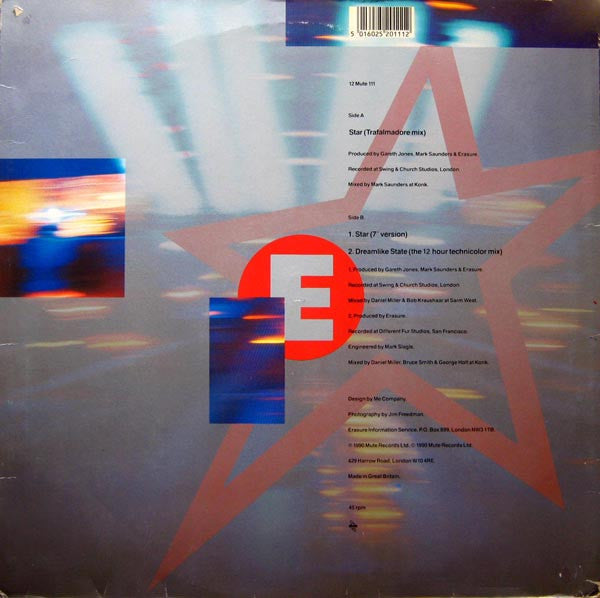 Erasure : Star (12", Single, Dam)