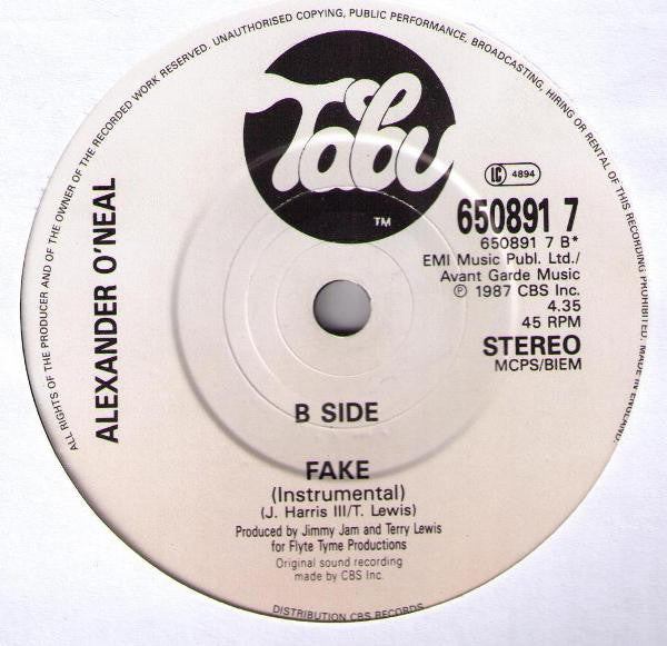 Alexander O'Neal : Fake (7", Single)