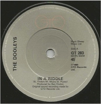 The Dooleys : In A Riddle (7", Single)