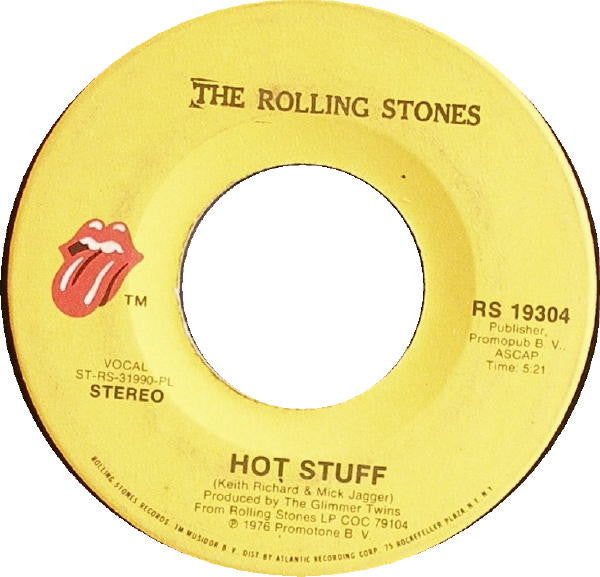 The Rolling Stones : Fool To Cry / Hot Stuff (7", Pla)