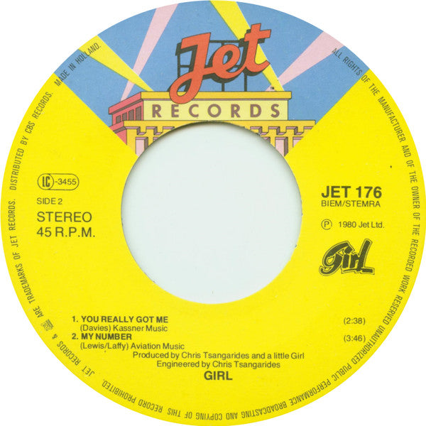 Girl (2) : Hollywood Tease (7", Single)