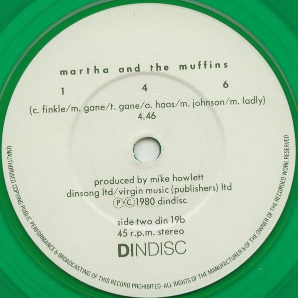 Martha And The Muffins : About Insomnia (7", Single, Gre)