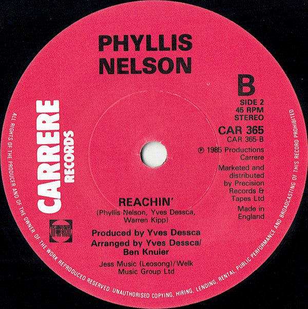 Phyllis Nelson : I Like You (7", Single)