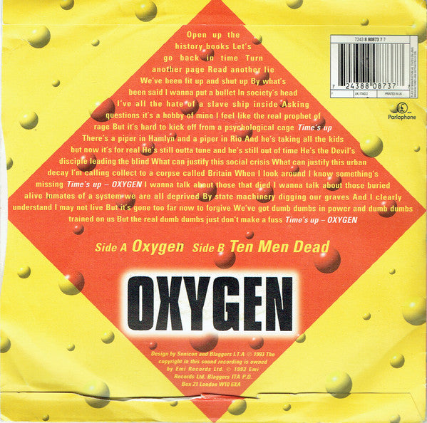 Blaggers ITA : Oxygen (7", Single, Gre)