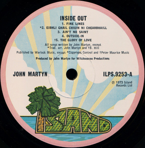 John Martyn : Inside Out (LP, Album, Pin)