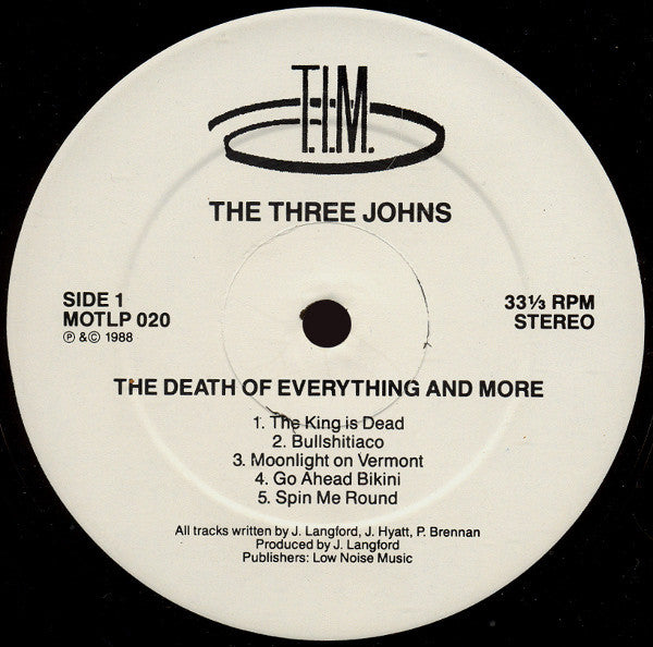 The Three Johns : The Death Of Everything (LP, Album)