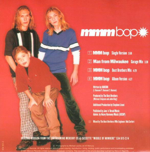 Hanson : MMMbop (CD, Single, Ltd, Pos)