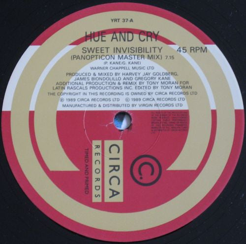 Hue & Cry : Sweet Invisibility (12")