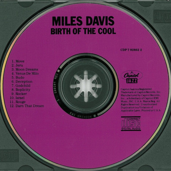 Miles Davis : Birth Of The Cool (CD, Album, Comp, RE)