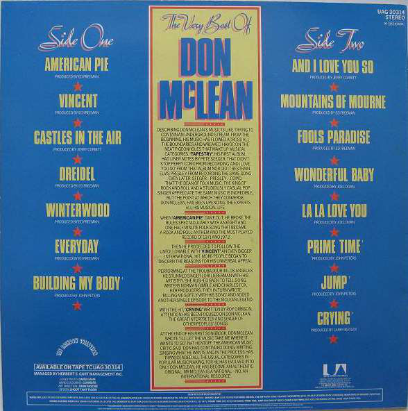 Don McLean : The Very Best Of Don McLean (LP, Comp)