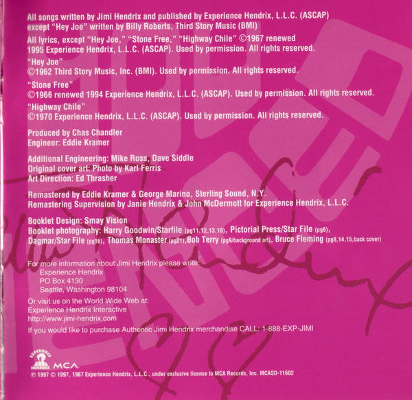 The Jimi Hendrix Experience : Are You Experienced? (CD, Album, RE, RM)