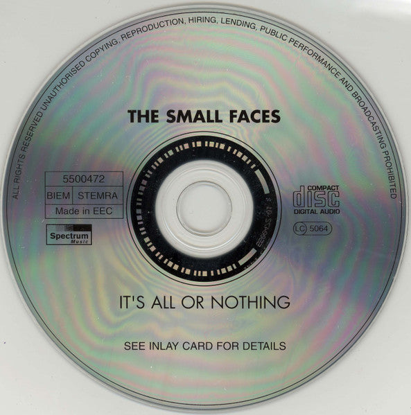 Small Faces : It's All Or Nothing (CD, Comp, M/Print)