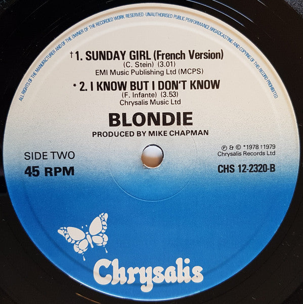 Blondie : Sunday Girl (12", Single)