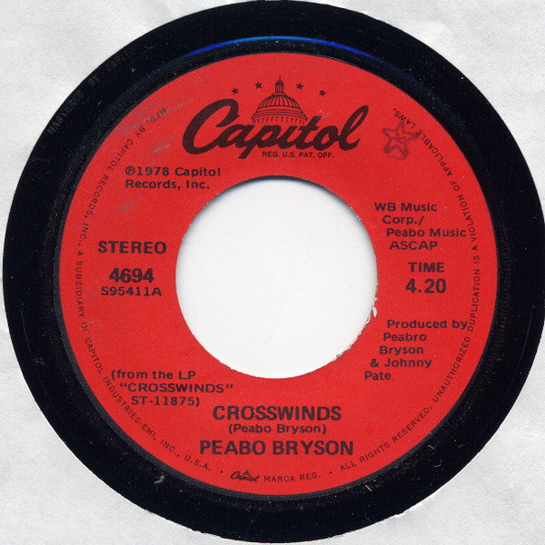 Peabo Bryson : Crosswinds (7")