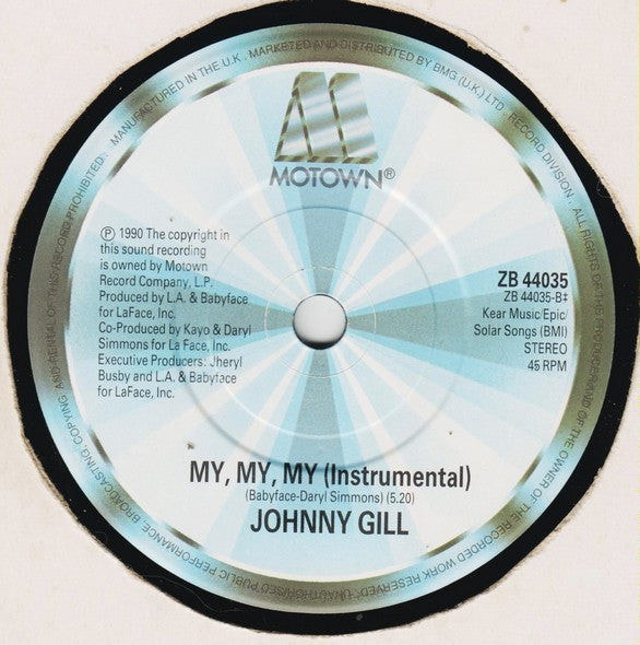 Johnny Gill : My My My (7", Single)