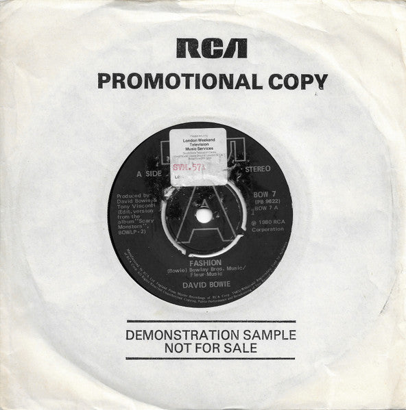 David Bowie : Fashion (7", Single, Promo, Pus)