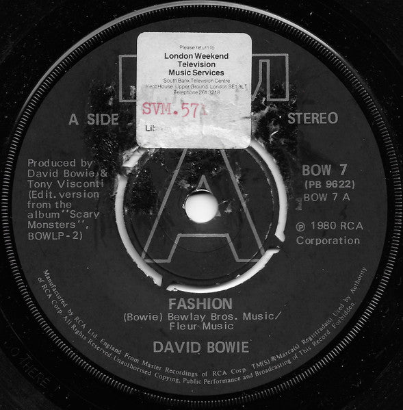 David Bowie : Fashion (7", Single, Promo, Pus)