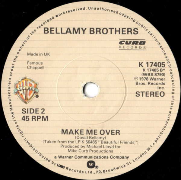 Bellamy Brothers : If I Said You Have A Beautiful Body Would You Hold It Against Me (7", Single, Pap)