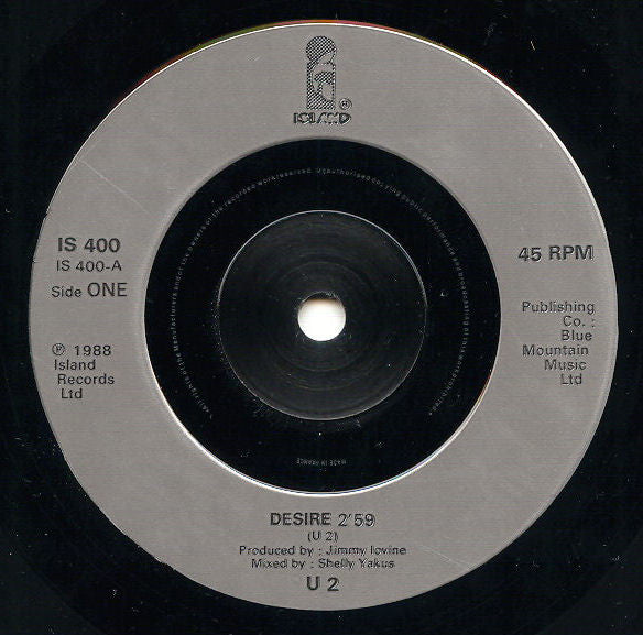 U2 : Desire (7", Single, Gat)