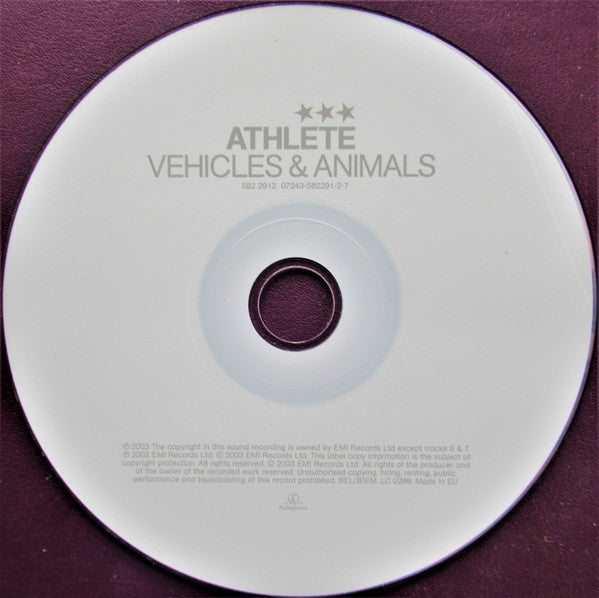 Athlete : Vehicles & Animals (CD, Album, EMI)