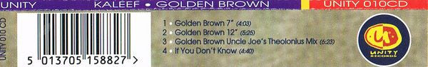 Kaleef : Golden Brown (CD, Maxi)