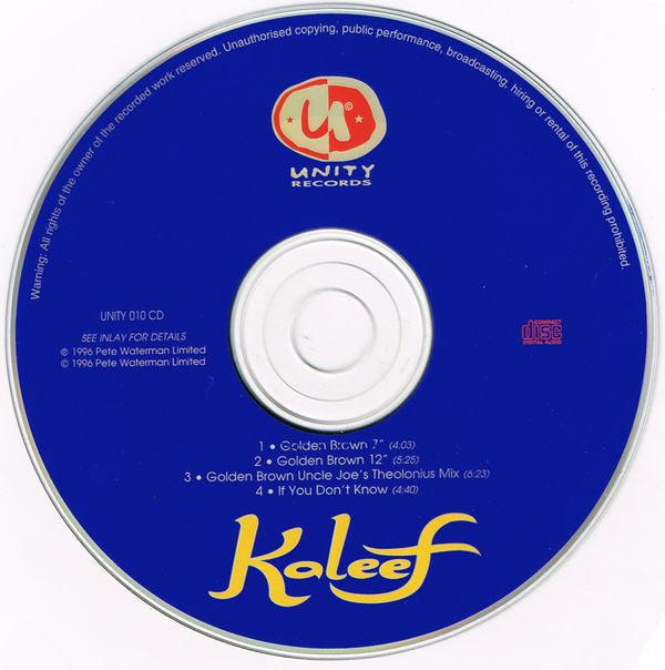 Kaleef : Golden Brown (CD, Maxi)
