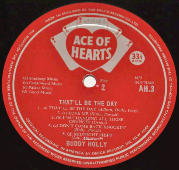 Buddy Holly : That'll Be The Day (LP, Album, Mono)