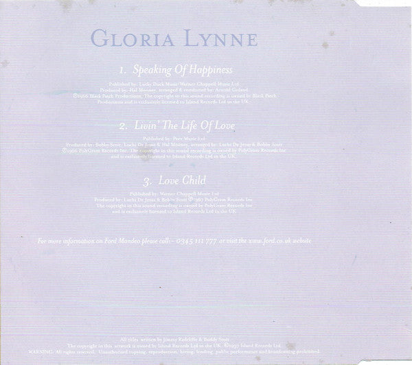 Gloria Lynne : Speaking Of Happiness (CD, Single, Comp)