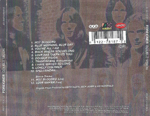 Foreigner : Double Vision (CD, Album, RE, RM)