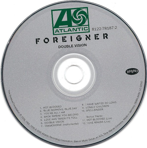 Foreigner : Double Vision (CD, Album, RE, RM)