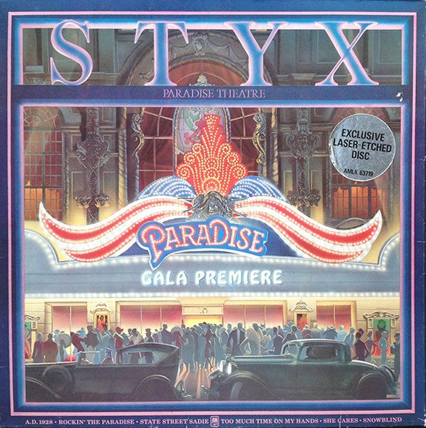 Styx : Paradise Theatre (LP, Album, Etch, Gat)