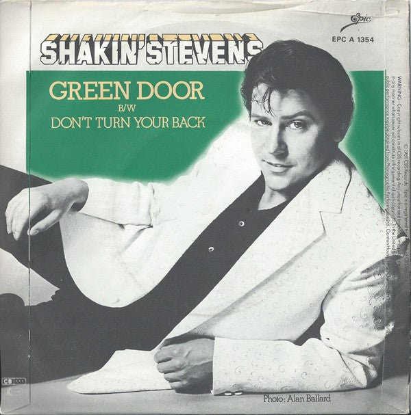 Shakin' Stevens : Green Door (7", Single, Blu)