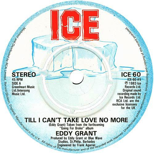 Eddy Grant : Till I Can't Take Love No More  (7", Single, Kno)