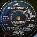 Johnny Mathis : On A Clear Day You Can See Forever (7", Single)