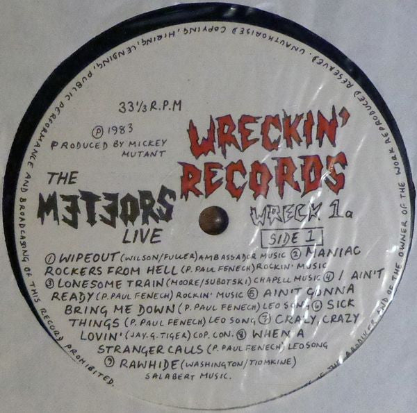 The Meteors (2) : The Meteors Live (LP, Album)