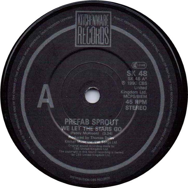 Prefab Sprout : We Let The Stars Go (7", Single)