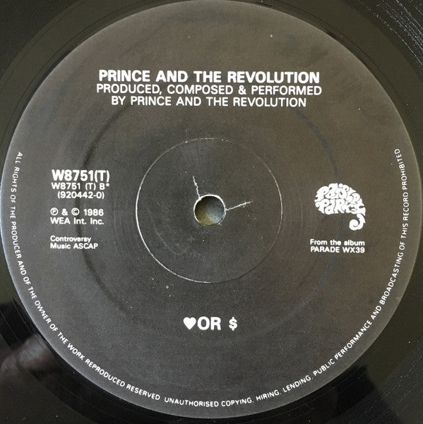 Prince And The Revolution : Kiss (Extended Version) (12", Single, Dam)